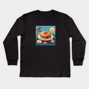 Dorayaki Kawaii Yummy Vintage Since Established Kids Long Sleeve T-Shirt